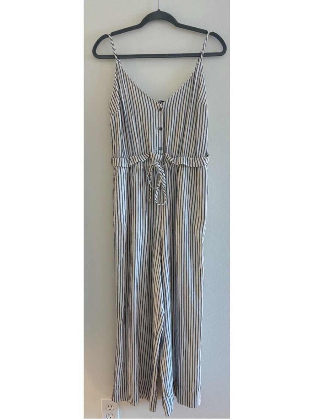 Splendid Striped Paper Bag Jumpsuit Small